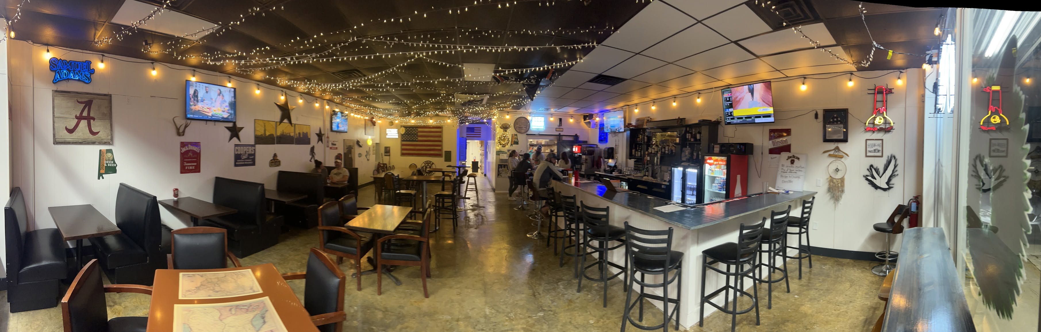 The welcoming dining room and bar at The Old Dowdle Gas & Pub